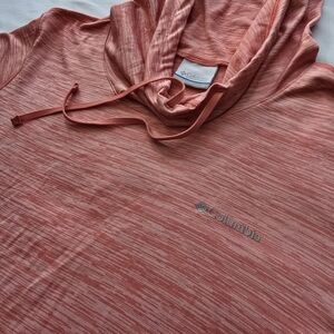 Columbia Lightweight Hooded Pullover Womens Large Coral Performance Top